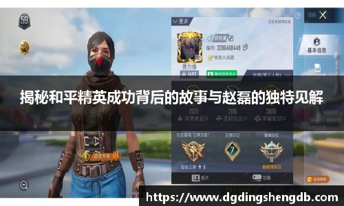 揭秘和平精英成功背后的故事与赵磊的独特见解